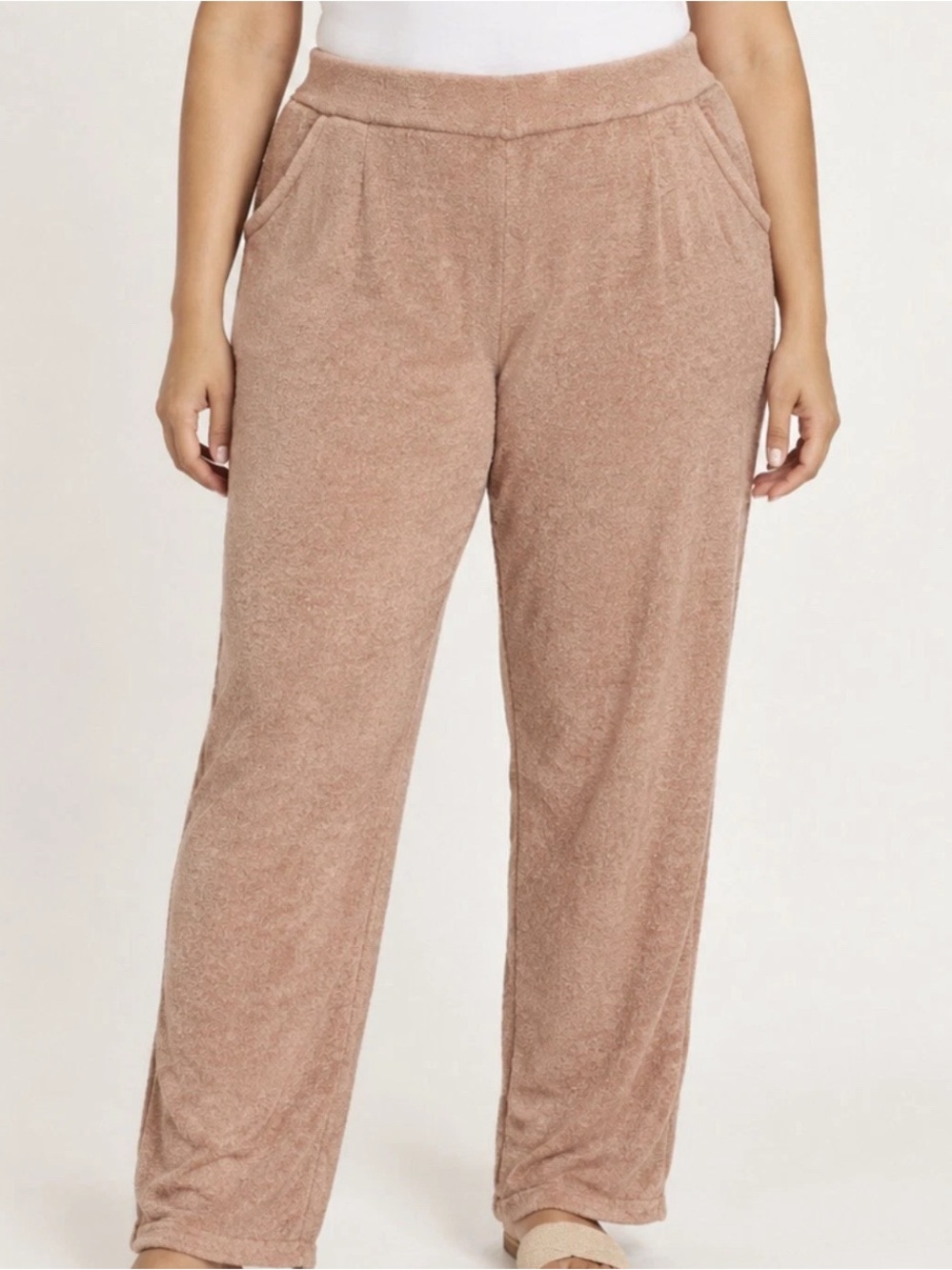 Barefoot Dreams CozyChic Ultra Lite Ankle Pants Dusty Coral Tall XL A674678